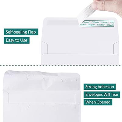 A6 White Envelopes 4X6 100 Pack - Quick Self Seal,For 4x6 Cards| Perfect  for Weddings, Invitations, Photos, Graduation, Baby Shower| 6.5 x 4.75  Inches