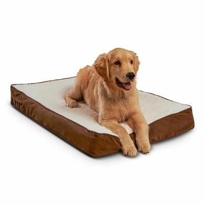 Pet Life Large Brown Nestler High-Grade Plush and Soft Rounded Dog Bed