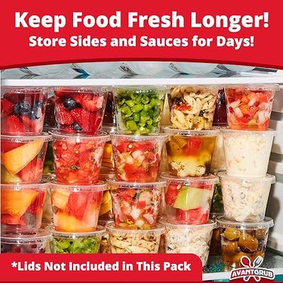 Premium Heavy Duty Plastic Microwaveable, Stackable 24oz Deli