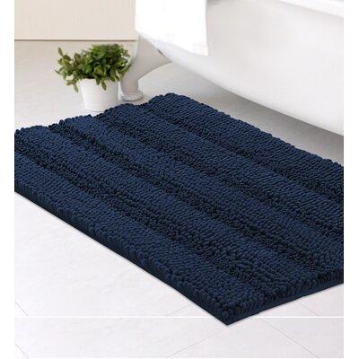 Striped Shaggy Long Rugs for Bathroom Cozy Shag Collection Taupe