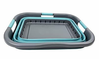 SAMMART Collapsible Plastic Laundry Basket - Foldable Pop Up Storage  Container / Organizer - Portable Washing Tub - Space Saving Hamper / Basket