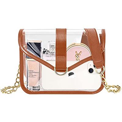 Kui Wan Clear Bag Stadium Approved, Clear Crossbody Bag Cute Clear Purse Mini Bag Gift for Women for Sport Event Concert