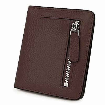 KNGITRYI Keychain Wallet,Wristlet With Wallet Slim RFID Credit Card Holder  Wristlet Zip Id Case Wallet Small Compact Leather Wallets for Men