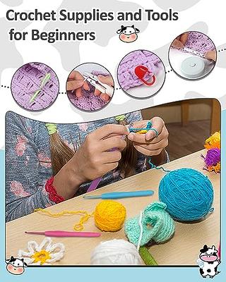 Mooaske Crochet Kit for Beginners with Crochet Yarn - Beginner Crochet Kit  for Adults Kids with Step-by-Step Video Tutorials - Crochet Kits Model Cute