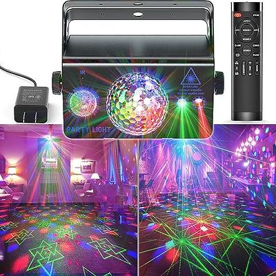 Party Lights DJ Disco Lights, RGB Led Sound Activated Laser Light with  Remote Control, USB Powered Flash Strobe Stage Lights for Parties Christmas  Home Decorations Birthday Karaoke KTV Bar 