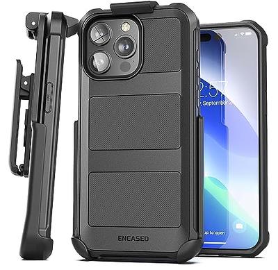 Encased Apple iPhone 12 Pro Max Case with Screen Protector (Falcon Armor)  Protective Full Body Cover with Built-In Screen Protector - Black 