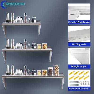 zirongger Floating Shelves with Metal Hook Bathroom Shelves Over