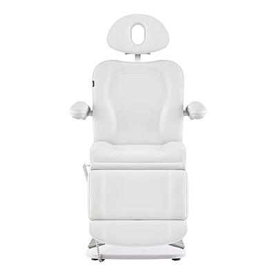 SABUIDDS Pedicure Foot Rest Chair,Swivel Adjustable Pedicure Stool for Spa  Beauty Salon Studio Equipment Supplies (White)