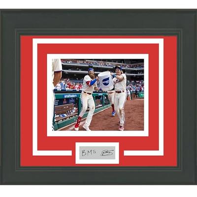Framed Autographed/Signed Bryce Harper 33x42 Phillies Jersey