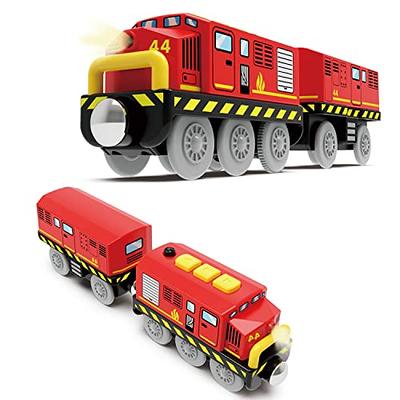 Train Toys Battery Operated Locomotive Train for Wooden Track, Motorized  Train for Toddlers with Magnetic Connection, Compatible with Thomas, Brio,  Chuggington, Melissa and Doug - Yahoo Shopping