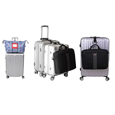  Vigorport Luggage Hook Strap,J Hook for add a Bag  Luggage,Multi Adjustment Bag Strap Hook with Hands Free(Black-Large Size)