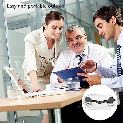  6 Pack Magnetic Eyeglass Holder for Shirt Magnetic Badge Holder  Sunglasses Pin Glasses Holder Stand ID Name Tags for Clothes (Black) :  Office Products