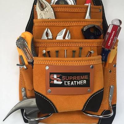 10 Pocket Carpenters Leather Tool Belt