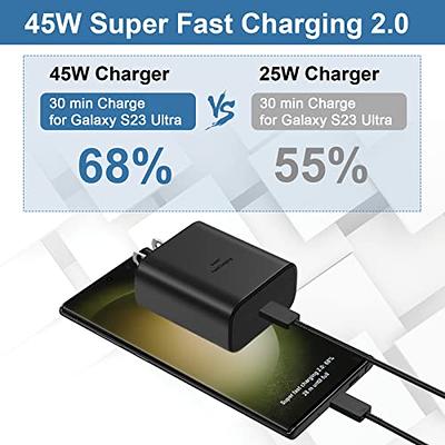 45W Samsung Super Fast Charger Type C, USB C Fast Charger Cable Cord  Android Phone Charger Block for Samsung Galaxy S24 Ultra/S24/S24+/S23 Ultra/ S23/S23+/S22/S21/S20/Note 10/20, Galaxy Tab, 2Pack - Yahoo Shopping
