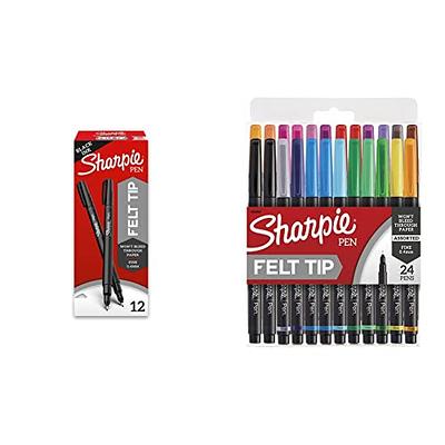 Sharpie Pens, Felt Tip Pens, Fine Point (0.4mm), Assorted Colors, 12 Count  - Walmart.com