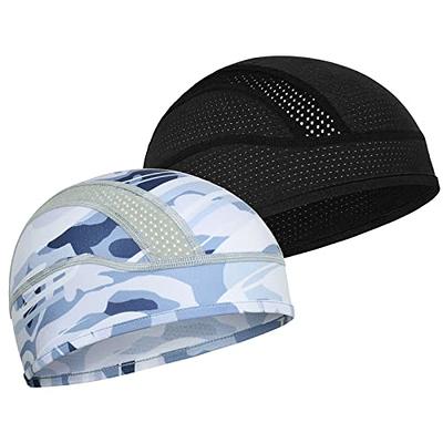 Skull Cap Helmet Liner Beanie, Cooling Mesh Cycling Running Hat for Men  Women, Fits Under Helmets (Black & Glacier White) - Yahoo Shopping