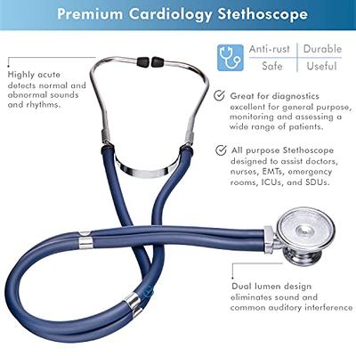 NOVAMEDIC Professional Pediatric Size Blood Pressure Machine and  Stethoscope Set (Blue), Arm Cuff 7.2”-10.5”, Professional Aneroid  Stethoscope BP