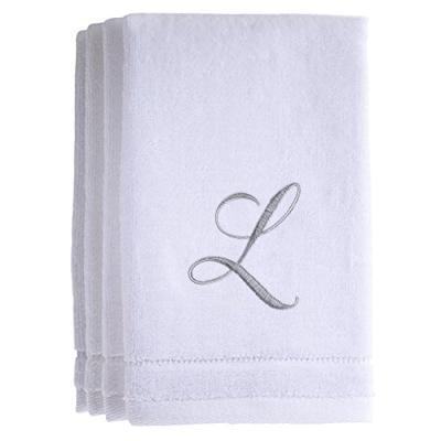 White Cotton Embroidery Towel Set, Soft Hand Towel Bath Towel