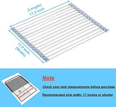  MERRYBOX Over The Sink Dish Drying Rack, SS65-03 Adjustable  Length (25.6-33.5in) and Height Over Sink Dish Rack, Dish Drainer with  Dishware Holder & Hooks for Kitchen Sink Organizer Space Saver: Home