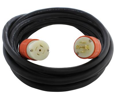 AC WORKS NEMA L21-20 Cord 100-ft 12/5-Prong Indoor/Outdoor Soow Heavy Duty  Locking Extension Cord Rubber in Black