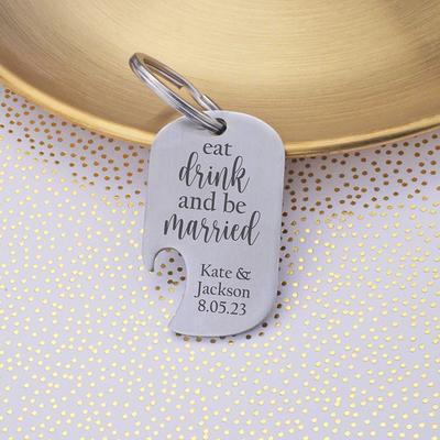 Personalized Bottle Opener Keychains: Groomsmen Gifts