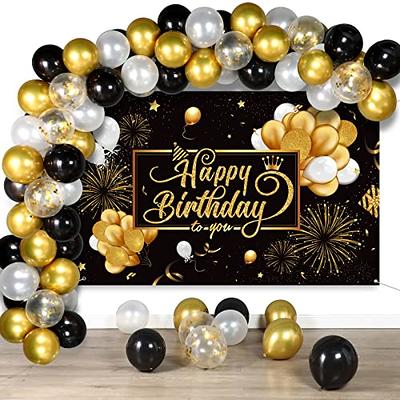 Gold Birthday Decorations, White and Gold Balloons Party Decorations Set  with Happy Birthday Banner Fringe Curtain Birthday Party Decoration for  Kids Women Men Girls Golden Birthday Party Supplies - Yahoo Shopping