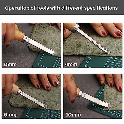 TLKKUE Leather Trimming Tools, 5 PCS of Leather Edge Beveler