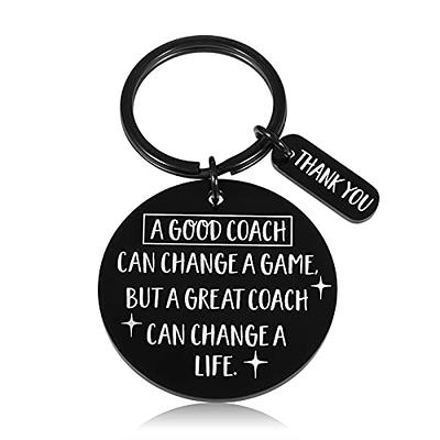  LQRI Thank You Coach Keychain Coach Gift The Heart of a Coach  is Not Measured in Size Coach Appreciation Gift for Cheer Coach  Cheerleading Swimming Basketball Baseball Coach (sliver) : Clothing