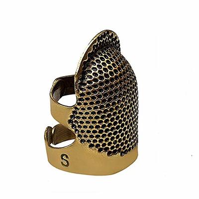 11Pcs Sewing Thimble Finger Protectors, Adjustable Metal Copper Finger  Thimble Silicone Leather Thimble Finger Tips Finger Shield Ring Fingertip  Quilting Sewing Supplies for Embroidery Needlework(B) - Yahoo Shopping