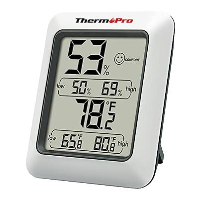 ThermoPro Digital Hygrometer Indoor Outdoor Thermometer Wireless Temperature and Humidity Gauge Monitor