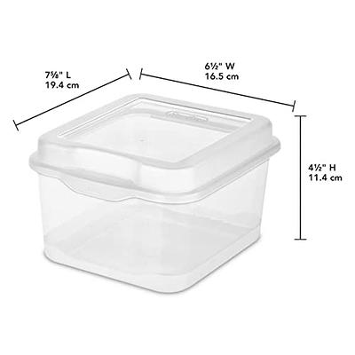 Sterilite Plastic Fliptop Latching Storage Box, Clear (12 Pack) 18038612