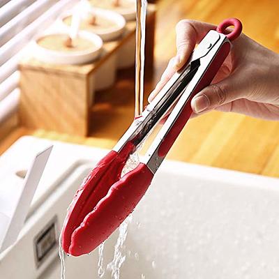 KitchenAid Stainless Steel with Silicone Tipped Tongs Red