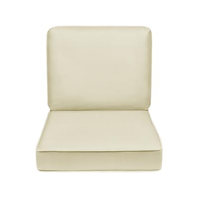 ARTPLAN Outdoor Cushion Thick Deep Seat Pillow Back For Wicker Chair, 24  in. x 24 in. x 6 in., Square Floral in Blue White CPS13 - The Home Depot