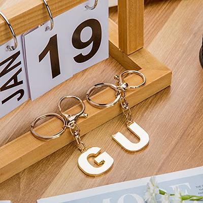 Stainless Steel Gold Letter A-Z Keychain for Women Men, Initial Letter  Pendant with Key Ring, Charms for Key Backpack Bag (Gold-S) - Yahoo Shopping