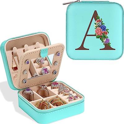 Yesteel Travel Jewelry Case Jewelry Travel Organizer Jewelry Organizer  Stand Travel Jewelry Case Organizer Jewelry Organizer Box, Birthday Gifts  for Women Mom Grandma Initial A - Yahoo Shopping