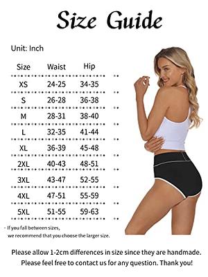  Black Underwear Women High Waisted Cotton Ladies No