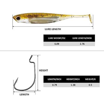 SHMINNOW (Shrimp/Minnow) 4 Soft Plastic Shrimp/Fluke - GOLD – All