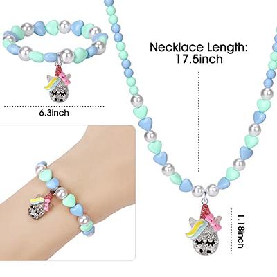 Girl You Are Magical Cute Lucky Birthstone Unicorn Necklace Bracelet  Adjustable Ring Stud Earrings for Women