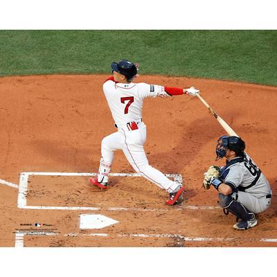 Masataka Yoshida Boston Red Sox Unsigned White Jersey Swing