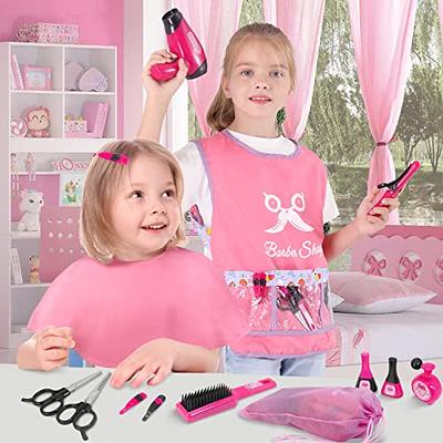 Hapgo Girls Beauty Salon Set Pretend Play Stylist Hair Cutting Kit  Hairdresser Toys with Hair Dryer, Scissors, Barber Apron and Styling  Accessories - Yahoo Shopping