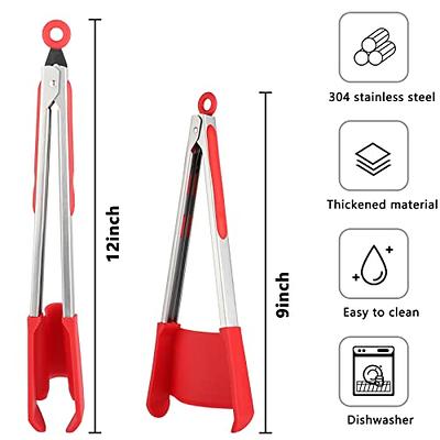 CLEVER TONGS 2 in 1 Silicon Spatula & Tongs Non-Stick Heat Resistant NEW IN  BOX