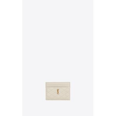 Gaby card case in quilted lambskin, Saint Laurent