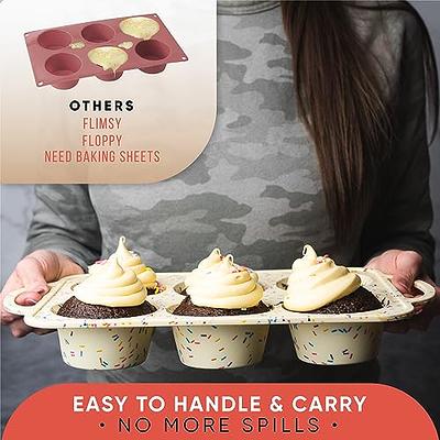 E-far Muffin Pan 12-Cup, Set of 2, Stainless Steel Cupcake Pan Metal Muffin  Baking Tins for Oven, Regular Size & Easy Clean, Non-toxic & Dishwasher