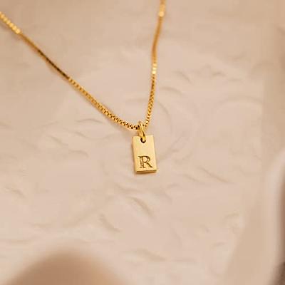 Foxgirl Gold Initial Necklaces for Women Girls, Dainty Gold Letter