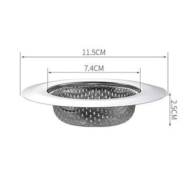 2 Pcs Kitchen Sink Strainer, Stainless Steel Drain Cover, Large Wide Rim  4.5 Diameter, Anti Clogging Basket Catcher, Dishwasher Safe