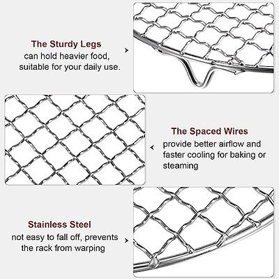 Bbq Round Grill Net Stainless Steel Cooling Steam Baking Rack