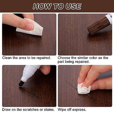 Touch Up Paint Pen for Walls (5 Pack) Furniture Repair Kit for Wood Floors,  Drywall,Cabinets