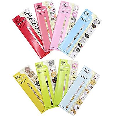 Golcellia 480 Pieces Sticky Tabs Transparent Sticky Notes, Colored Page  Markers for Bookmarks, Writable and Repositionable Index Annotation Tabs
