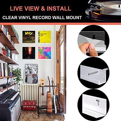 SOMOLUX Vinyl Record Shelf Wall Mount, Acrylic Album Record Holder Wall  Mount for Display Listening Records Collection and Decoration 6 Pack 7''  Black - Yahoo Shopping
