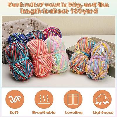 Soft Knitting Yarn Skeins Wool Rainbow Craft Yarn Multicolor Yarn For  Knitting And Crochet Yarn 100g Skeins Crafting Woven Skeins Warm Wool Home  Tools